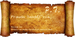 Prauda Teodózia névjegykártya